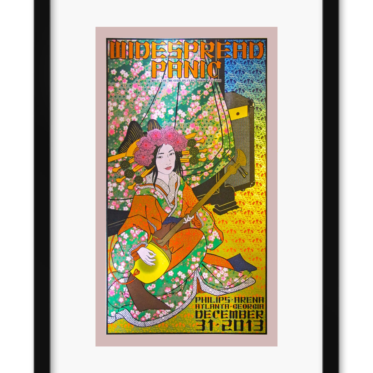 Chuck Sperry - "Widespread Panic, Atlanta"(dappled pink edition) - Spoke Art