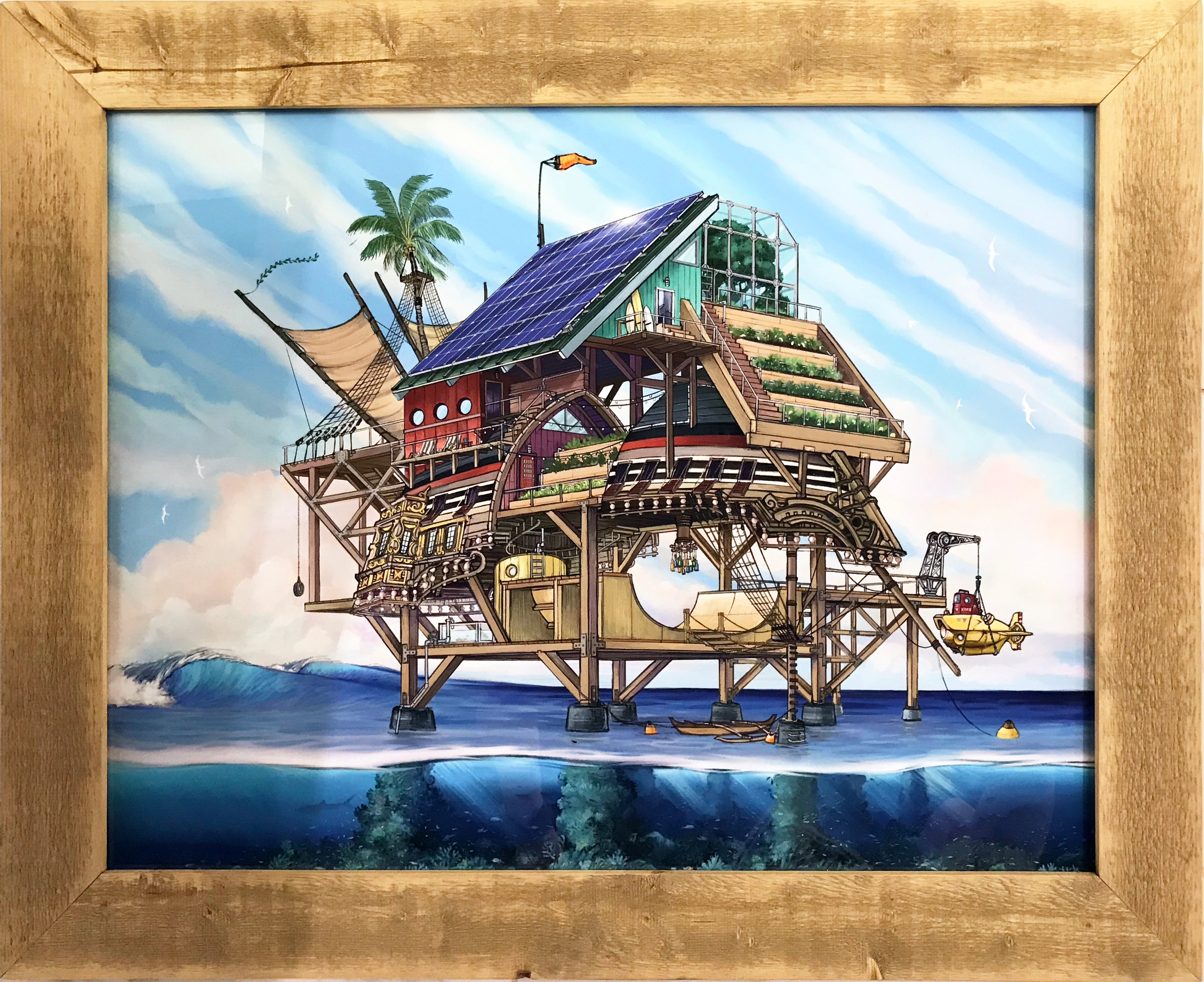 Wooden Wave - "Surf & Science Research" - Spoke Art