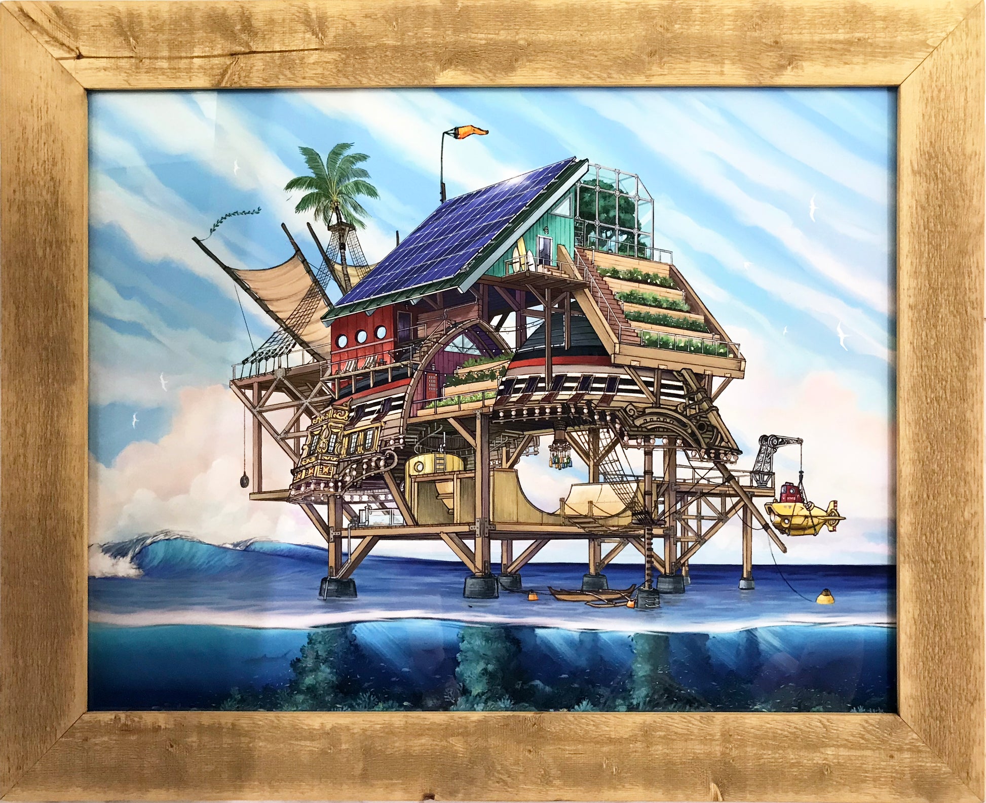 Wooden Wave - "Surf & Science Research" - Spoke Art