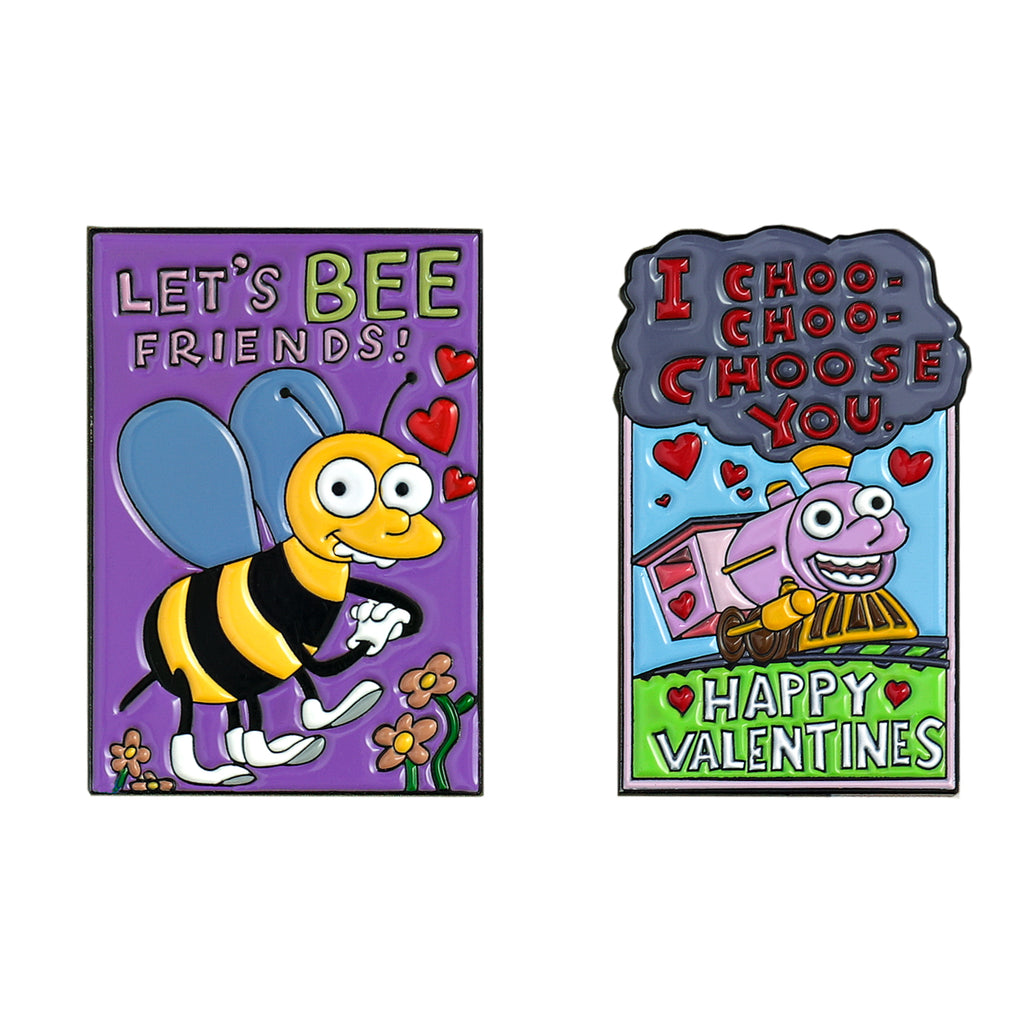 Yada Yada Yada CO - "Choo Choose Me Valentines" Enamel Pin Pack - Spoke Art