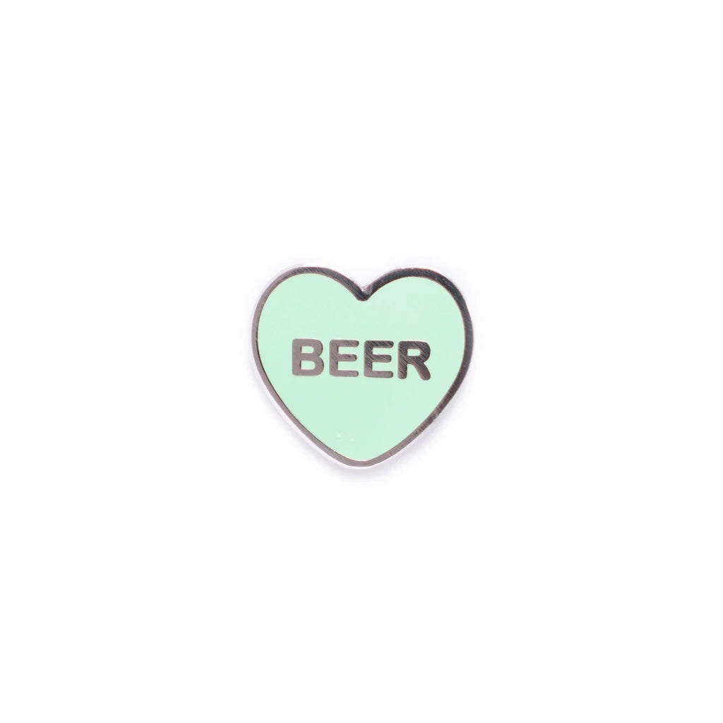 Beer Candy Heart Enamel Pin - Spoke Art