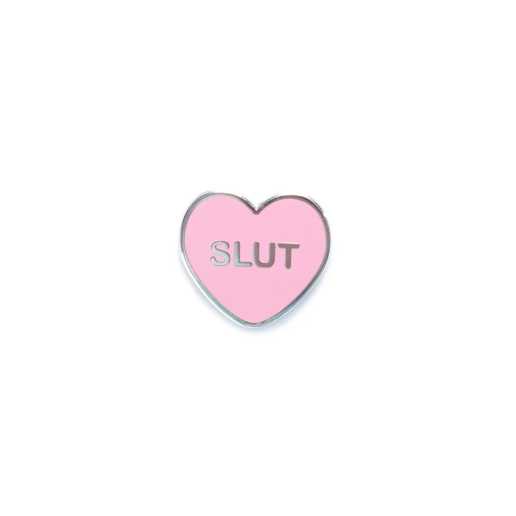 Slut Candy Heart Enamel Pin - Spoke Art