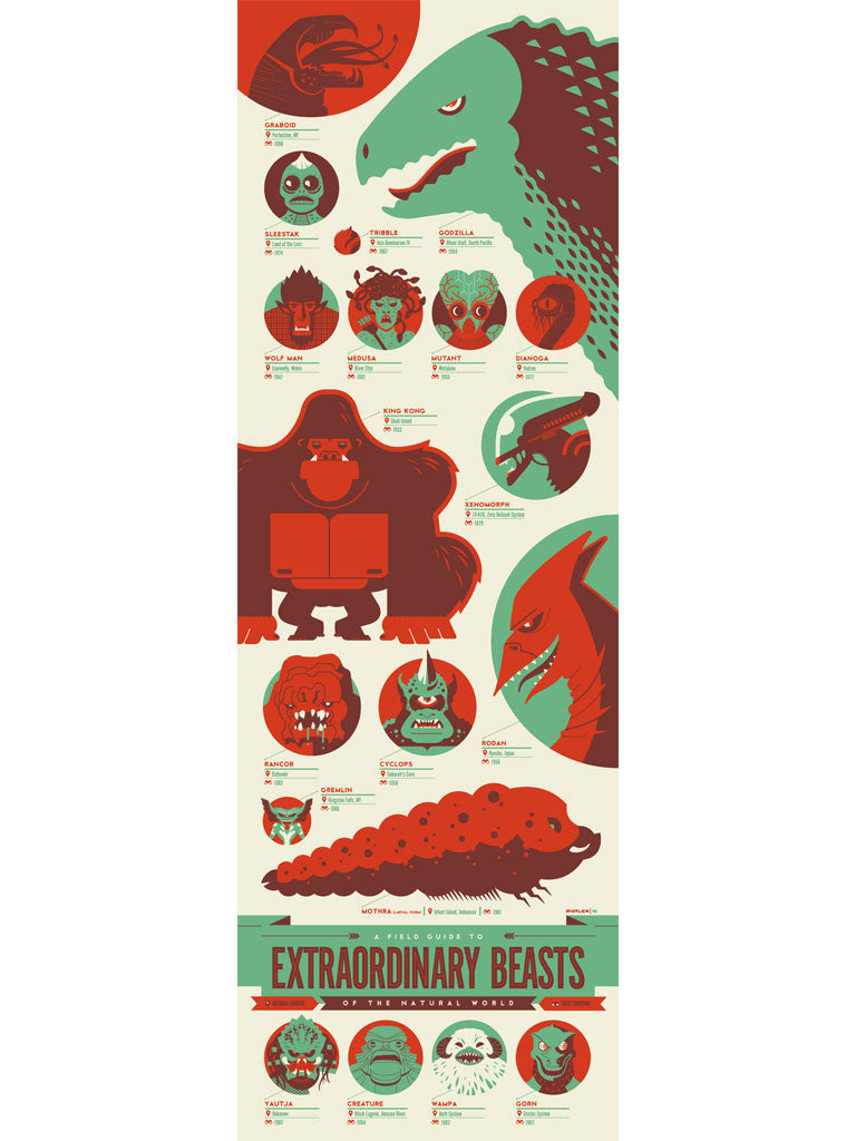 Tom Whalen - "Field Guide to Extraordinary Beasts of the Natural World" - Spoke Art