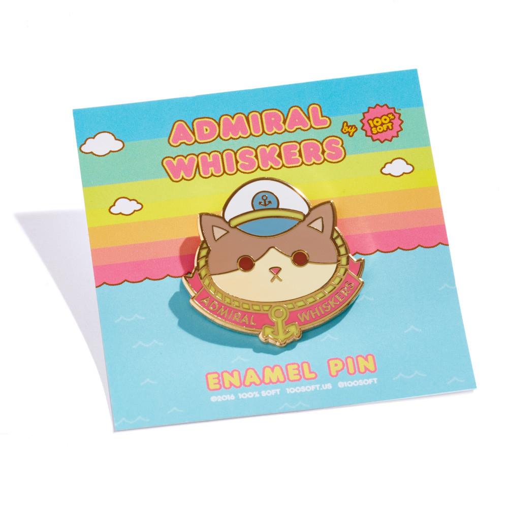 "Admiral Whiskers" Enamel Pin - Spoke Art