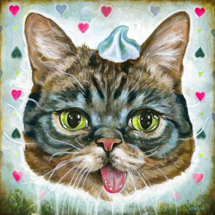 Edith Lebeau - "Lil Bub loves her space yogurt" - Spoke Art