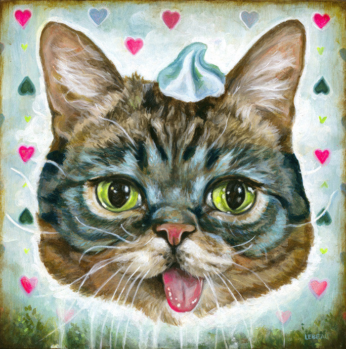 Edith Lebeau - "Lil Bub loves her space yogurt" - Spoke Art