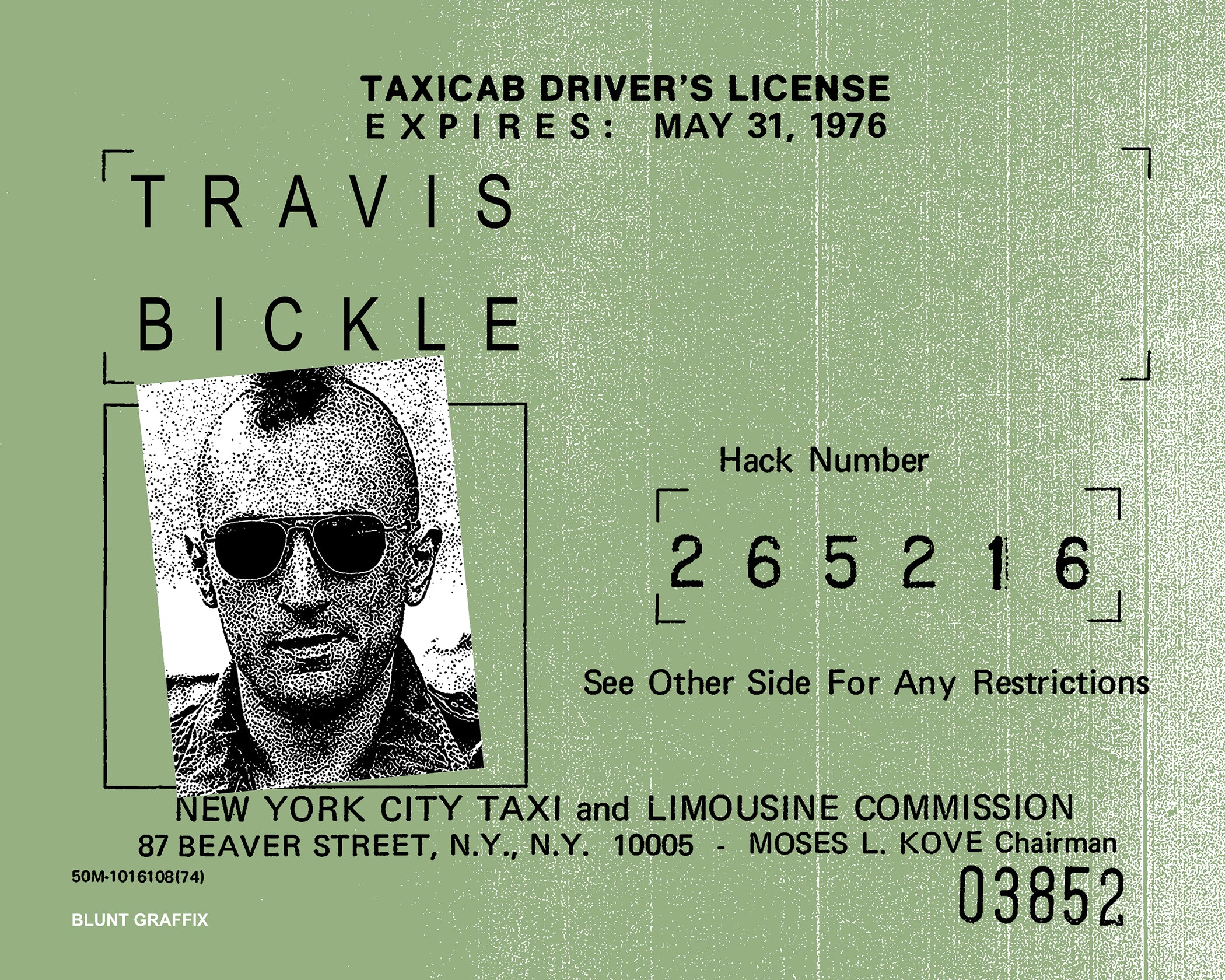 Matt Dye - "Taxi Driver" Print - Spoke Art