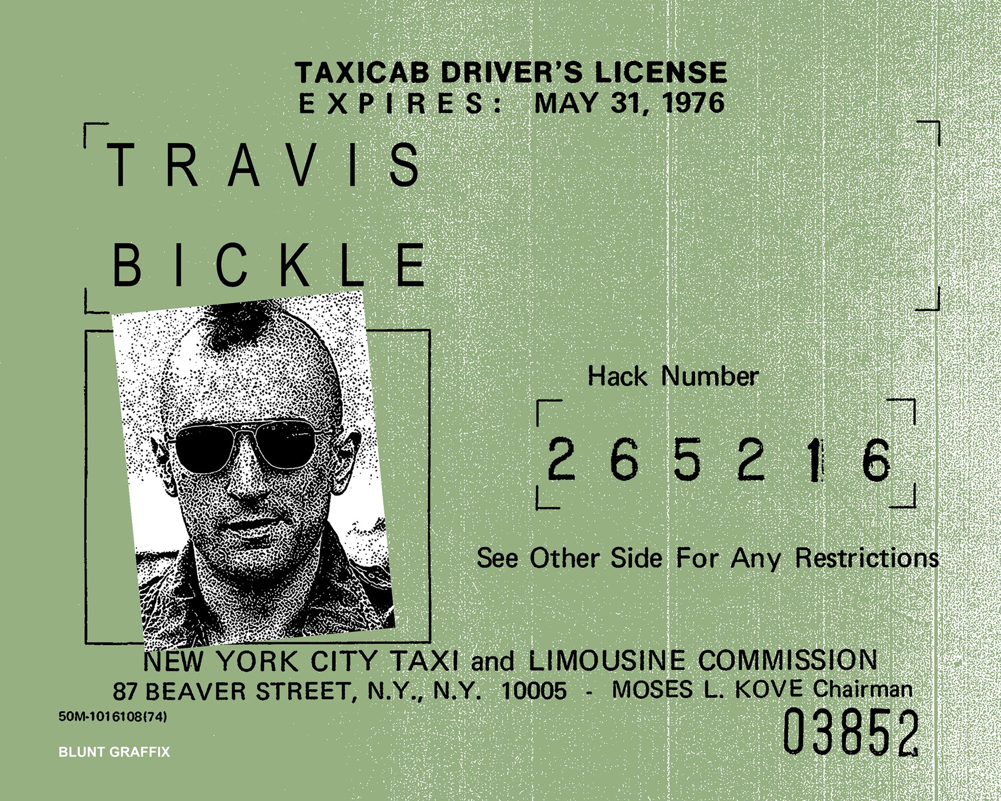 Matt Dye - "Taxi Driver" Print - Spoke Art
