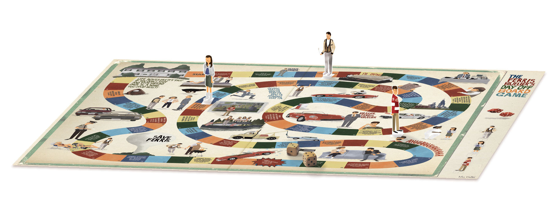 Max Dalton - "Ferris Bueller's Day Off" Board Game - Spoke Art