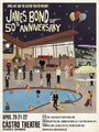 Discover Max Daltons stunning giclee print capturing the essence of the James Bond-themed 50th anniversary at Castro Theatre. Dont miss the thrilling pool party with tuxedo-clad spies, helicopters, and classic cars from April 20-22 in San Francisco!.