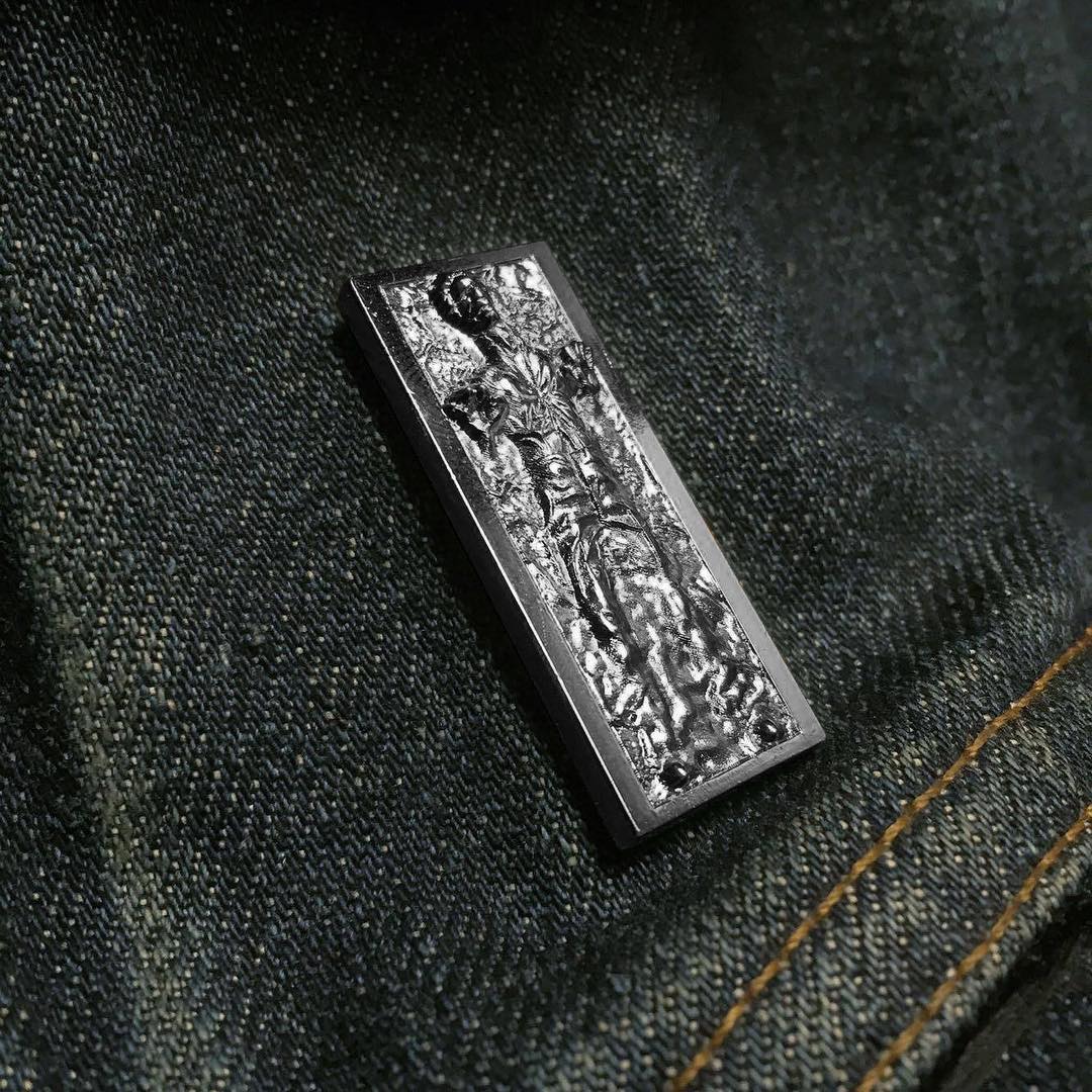 Carbonite Die Struck Pin - Spoke Art