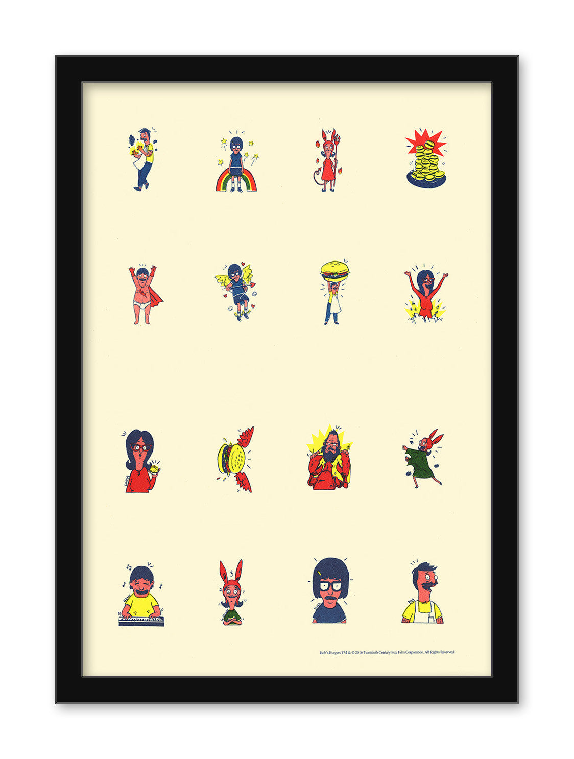 Chris Walker - "Bob's Burgers Tattoo Artwork Colour Proof Sheet" - Spoke Art