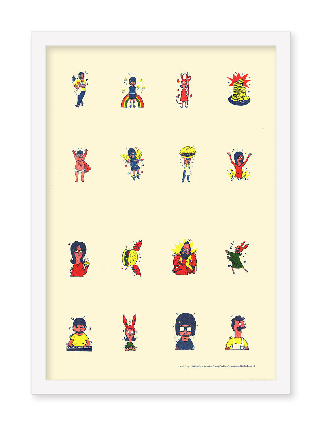 Chris Walker - "Bob's Burgers Tattoo Artwork Colour Proof Sheet" - Spoke Art