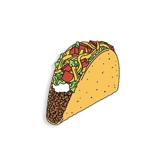 Crunchy Taco Enamel Pin - Spoke Art