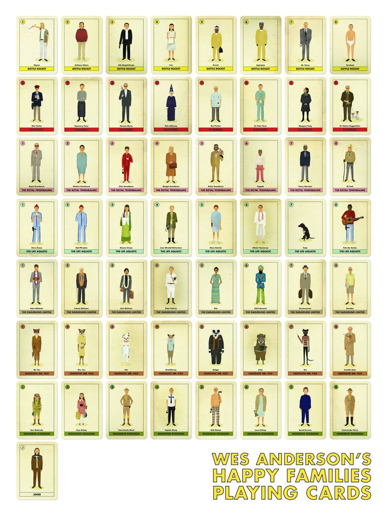 Max Dalton - "Wes Anderson's Happy Families Playing Cards" - Spoke Art