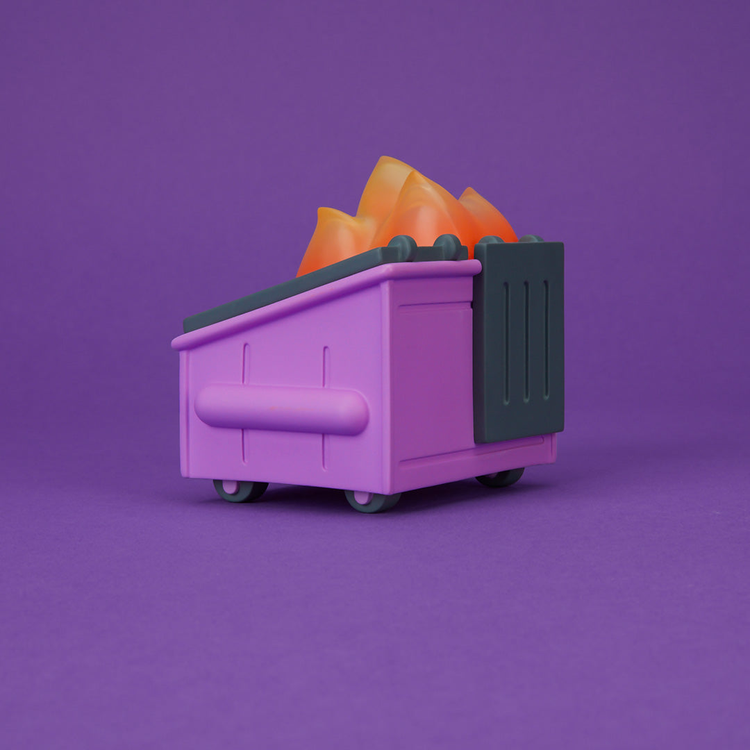 100% Soft - "Dumpster Fire (Cough Syrup Purple)" Vinyl Figure - Spoke Art