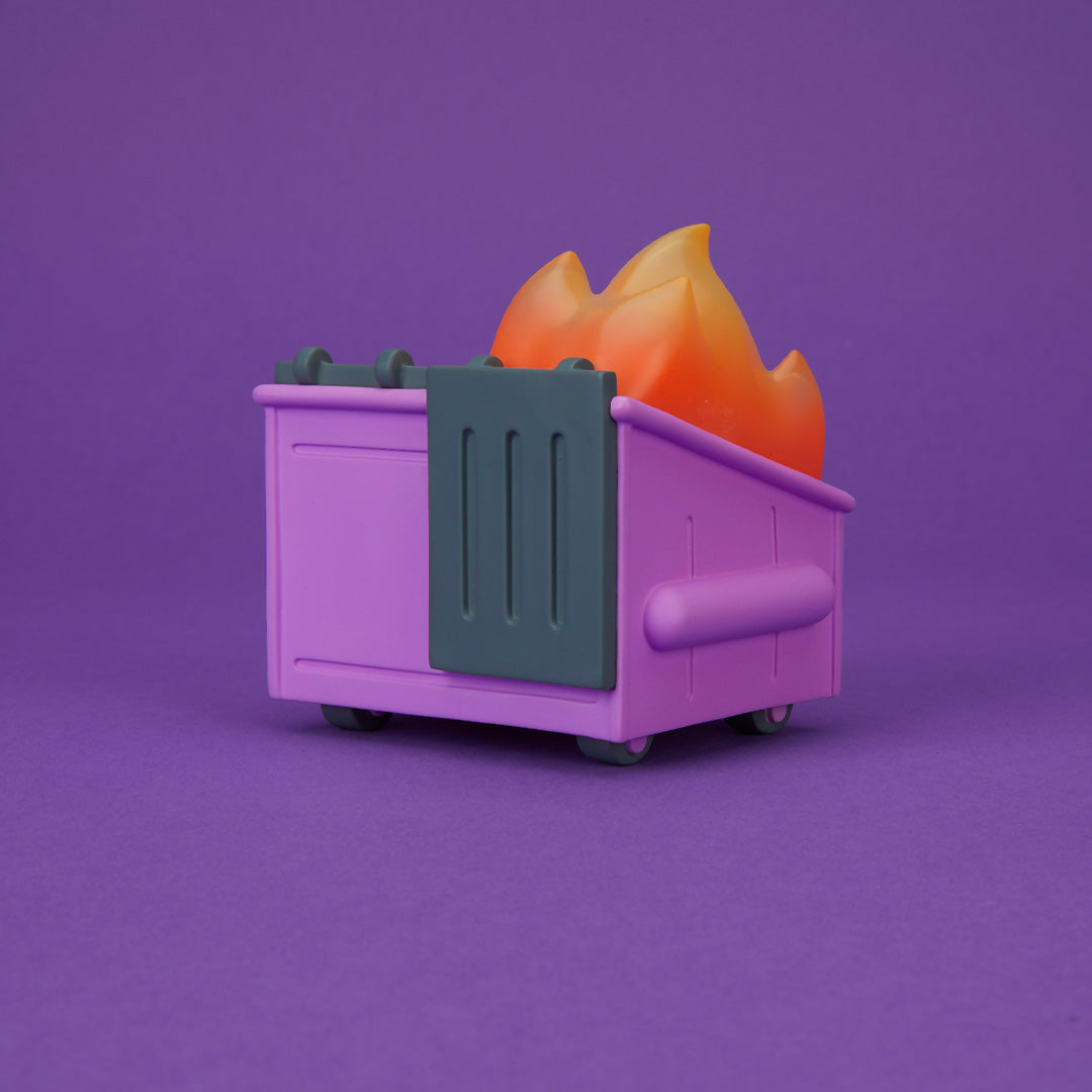 100% Soft - "Dumpster Fire (Cough Syrup Purple)" Vinyl Figure - Spoke Art