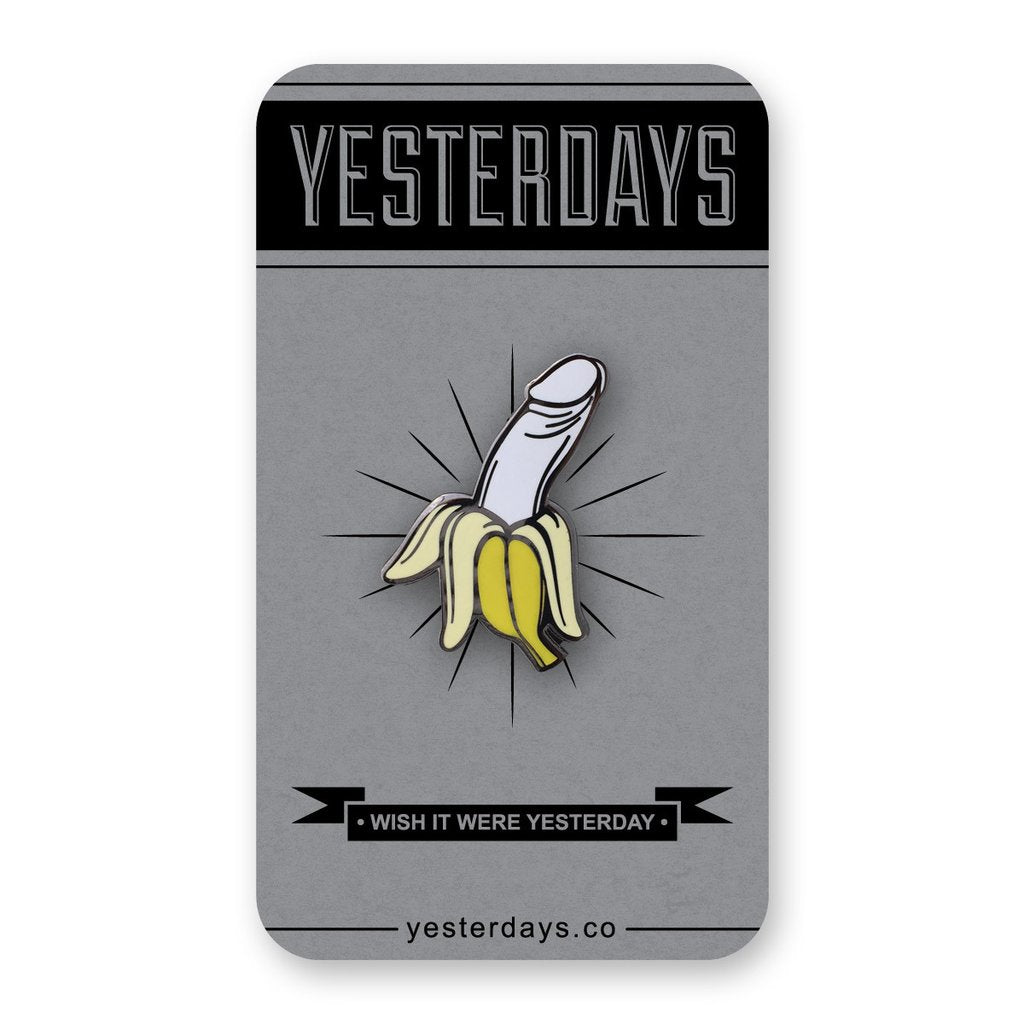 Dick Banana Enamel Pin - Spoke Art