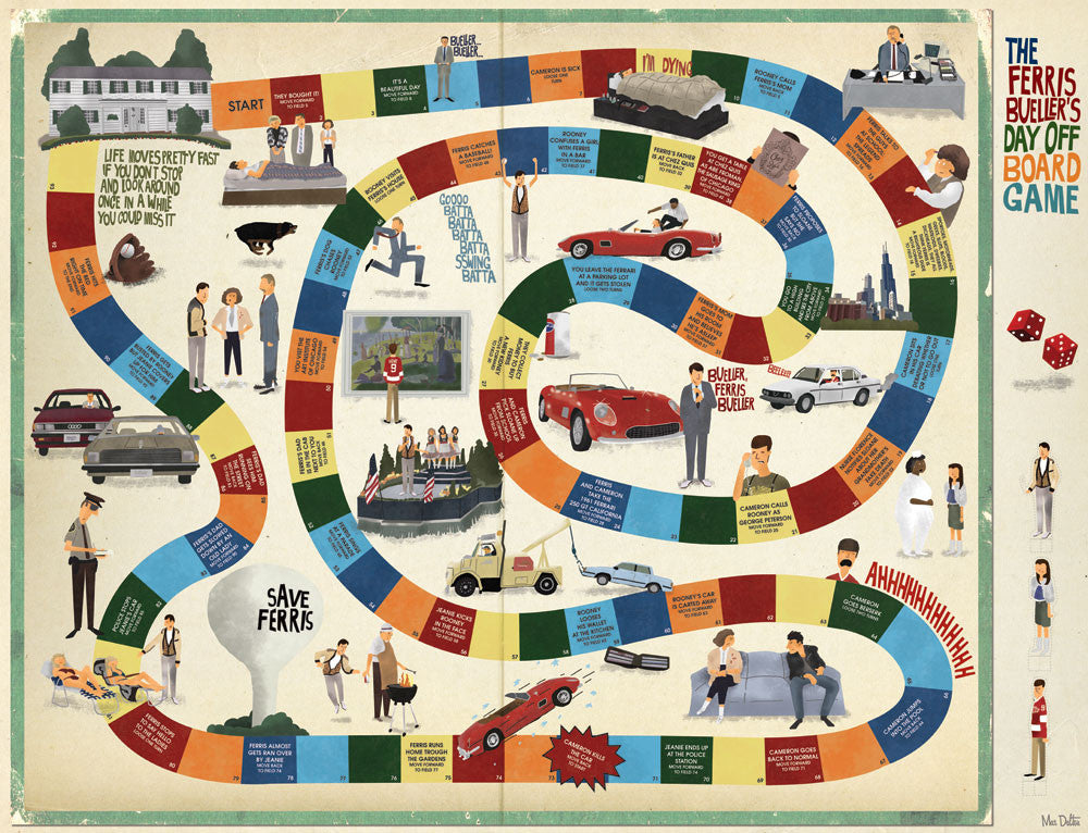 Max Dalton - "Ferris Bueller's Day Off" Board Game - Spoke Art