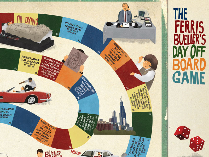 Max Dalton - "Ferris Bueller's Day Off" Board Game - Spoke Art