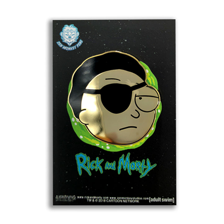 Golden Evil Morty - Rick And Morty Enamel Pin - Spoke Art