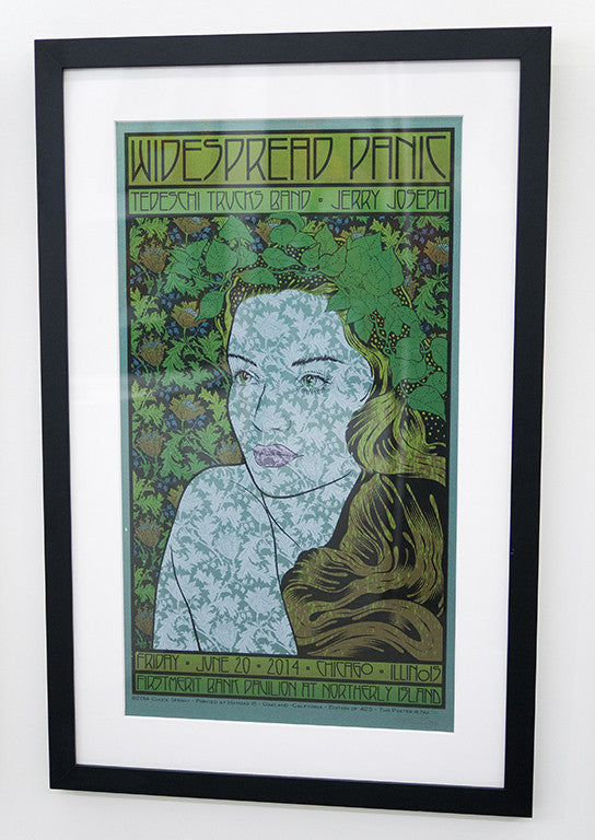 Chuck Sperry - "Widespread Panic, Chicago 2014" (dark green metallic edition) - Spoke Art