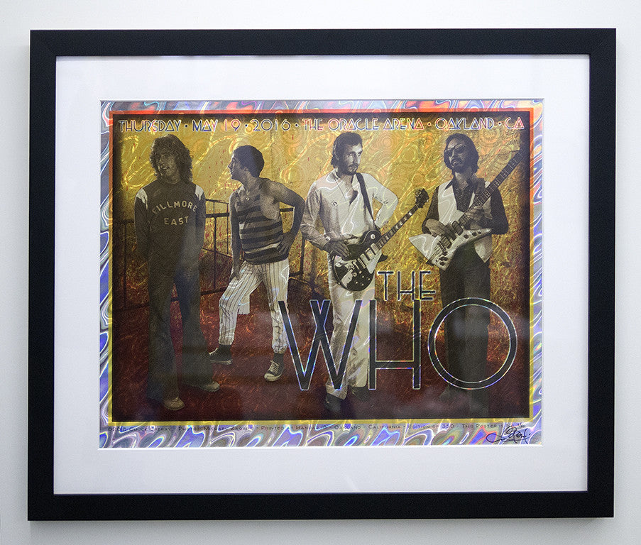 Chuck Sperry - "The Who, Oakland 2016" (holographic lava foil edition) - Spoke Art