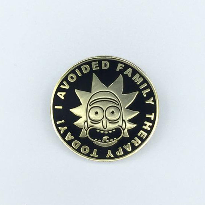 I Avoided Family Therapy Today! - Rick And Morty Enamel Pin - Spoke Art