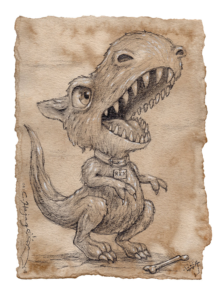 Cameron Hajagos - "Rex T-Rex Dog" - Spoke Art