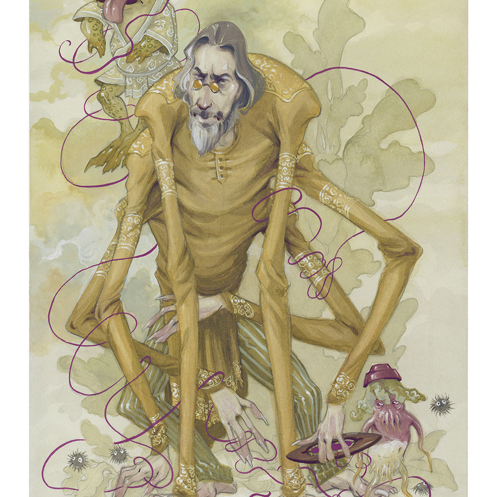 J.A.W. Cooper - "The Weave And The Weft - Alan Watts as Kamaji" - Spoke Art