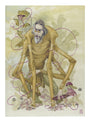 J.A.W. Cooper - "The Weave And The Weft - Alan Watts as Kamaji" - Spoke Art