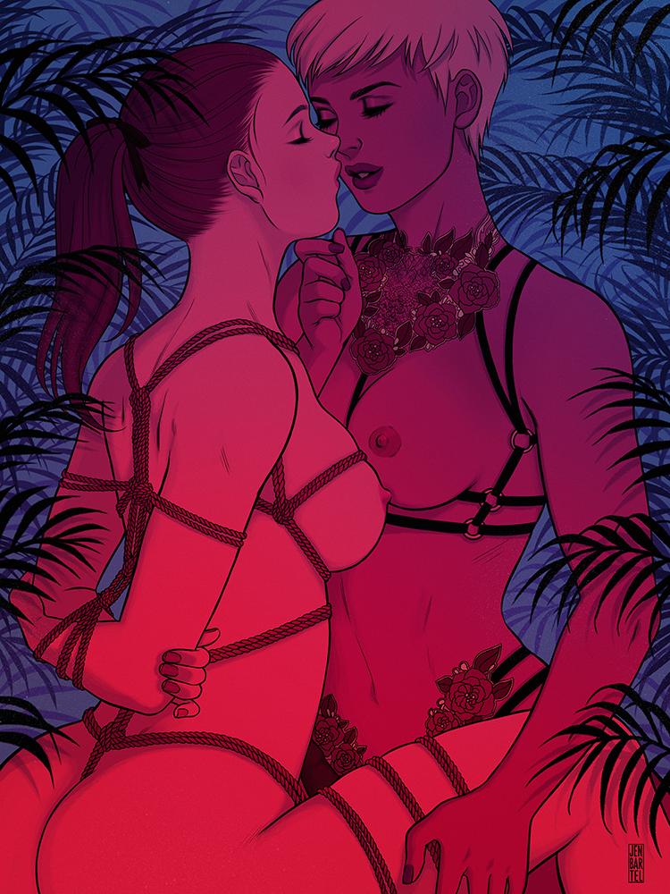 Jen Bartel - "Shibari Kiss" Print - Spoke Art