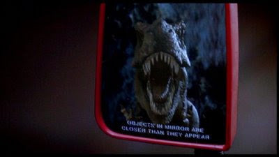 T-Rex Rear View Mirror Enamel Pin - Spoke Art