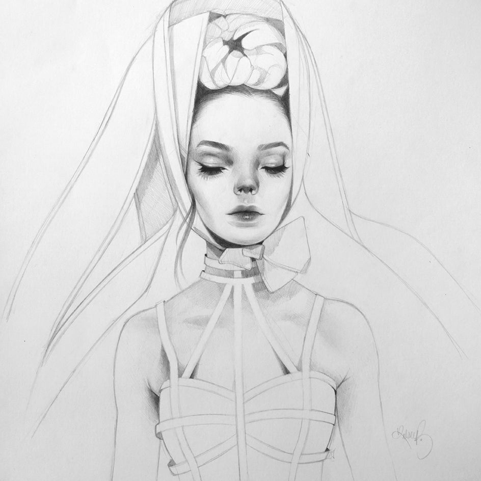 Kelsey Beckett - "Drawing #11 Beauty in Decay Study" - Spoke Art