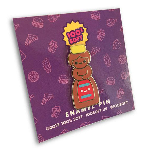 100% Soft - "Lil Butterworth" Enamel Pin - Spoke Art
