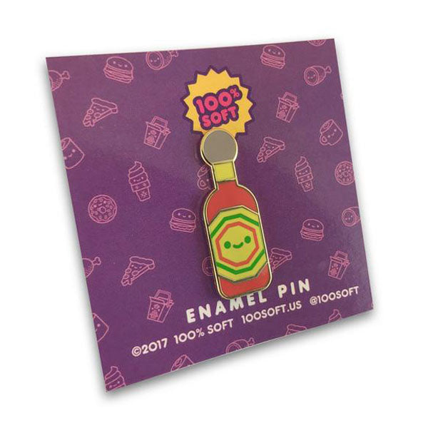 100% Soft - "Lil Cholula" Enamel Pin - Spoke Art