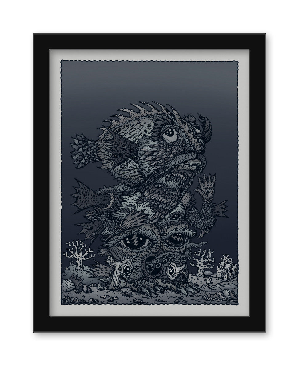 David Welker - "Ocean Man Silver" print - Spoke Art