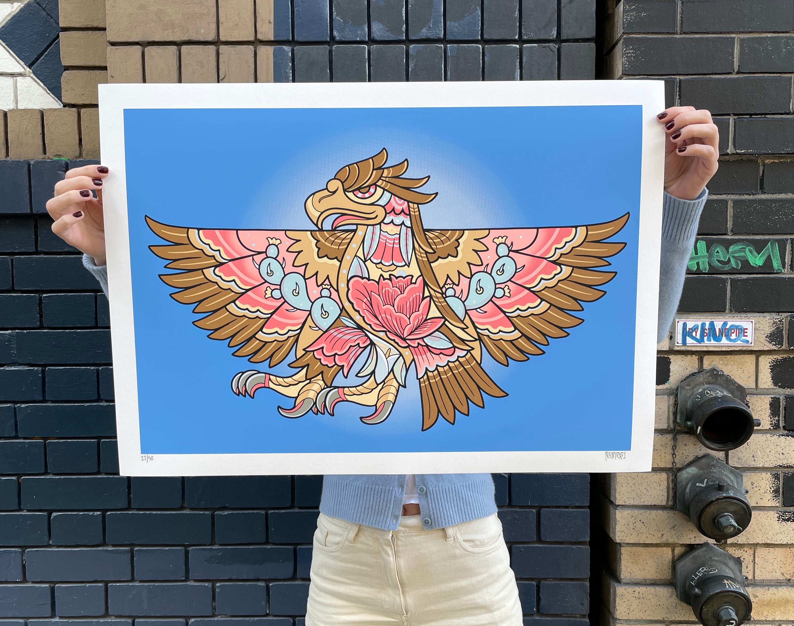 "Cuāuhtli" Print by Pemex - Spoke Art