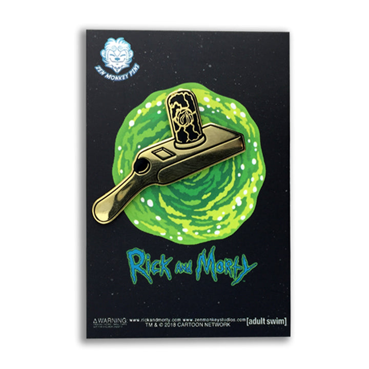 Golden Portal Gun - Rick And Morty Enamel Pin - Spoke Art