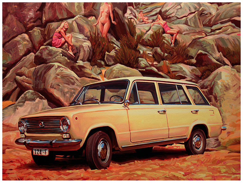Seth Armstrong - "Big Yellow Car of Unknown Origin” - Spoke Art