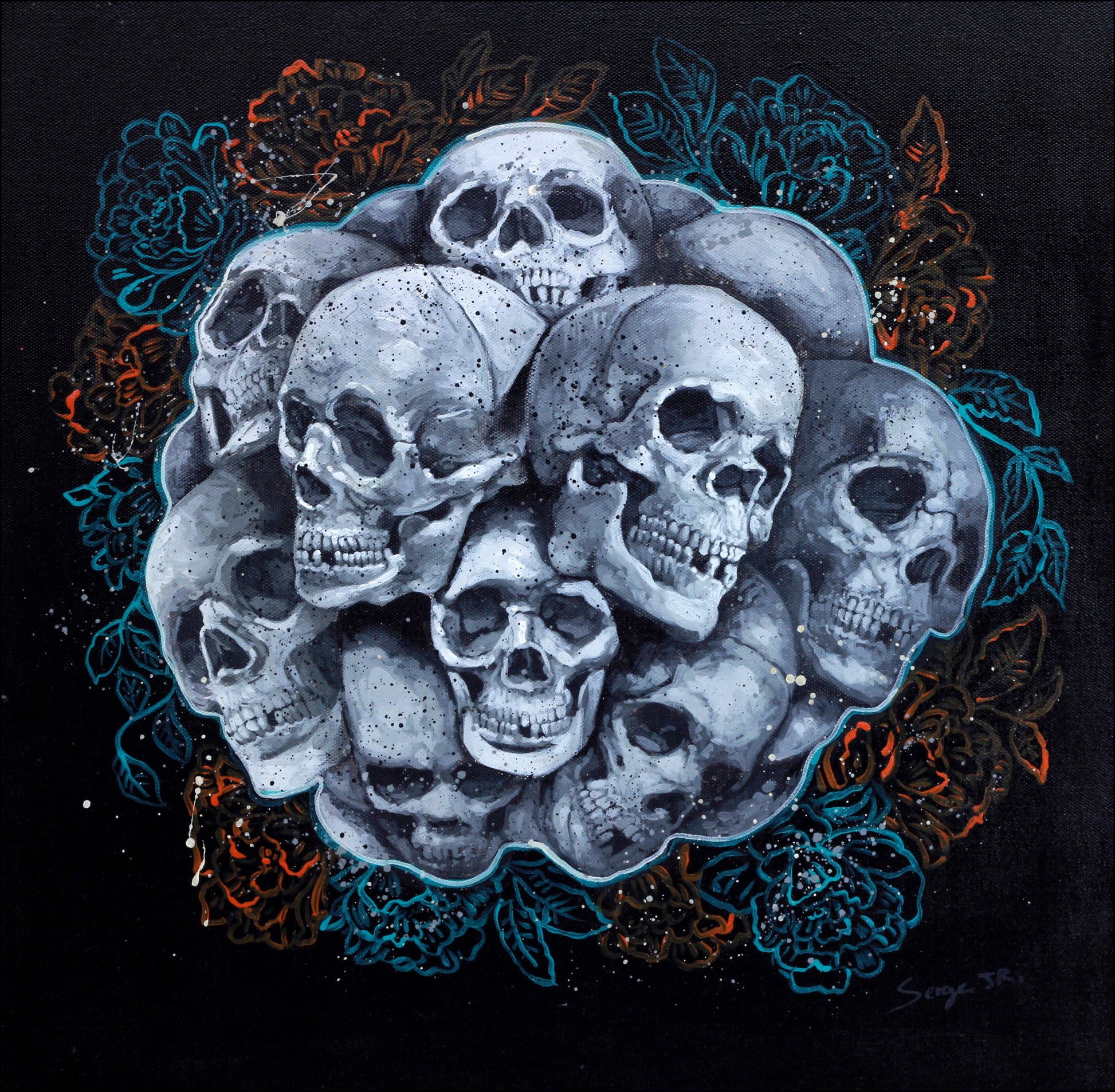 Serge Gay Jr. - "Skull and Roses" - Spoke Art