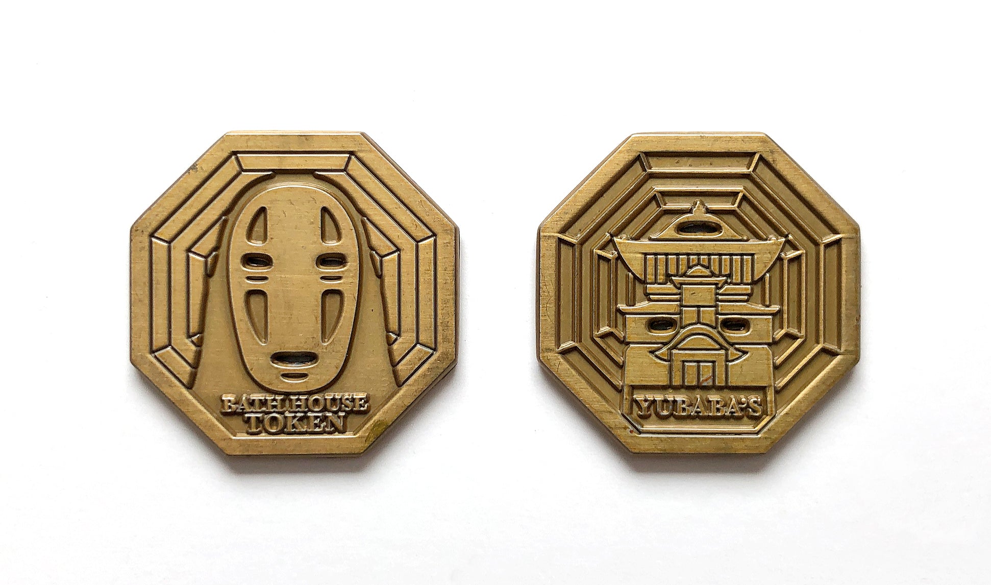Bruce Yan - "Bathhouse" Antique Gold Token - Spoke Art