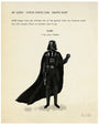 Max Daltons illustrated giclee print depicts a dark figure with an arm raised. Above, a script excerpt reveals the iconic line, I am your father, as Luke hangs from a gantry. Each print is hand-numbered to ensure authenticity.