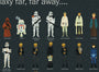 This limited edition Max Dalton fine art piece features various Star Wars characters like stormtroopers and Luke Skywalker, arranged in two rows with names against a starry background. Perfect for custom framing to enhance any collection.