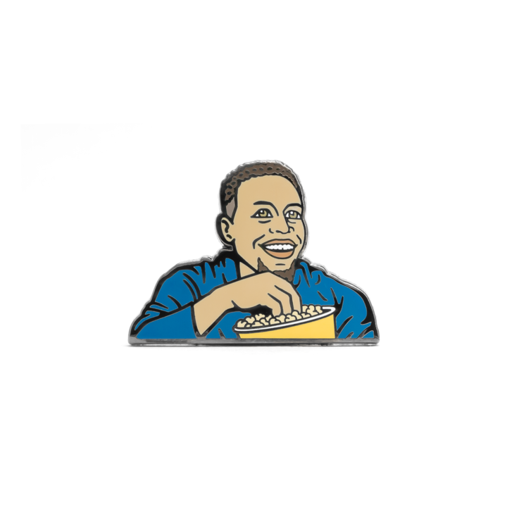 Stephen Curry Popcorn Enamel Pin - Spoke Art