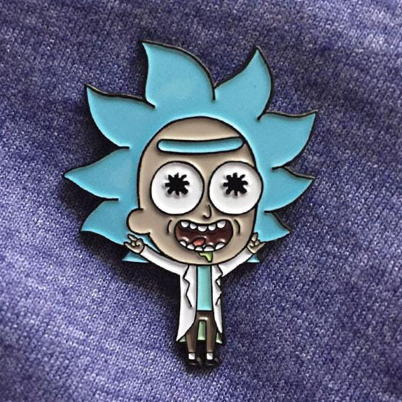 Lil' Tiny Rick Enamel Pin - Spoke Art