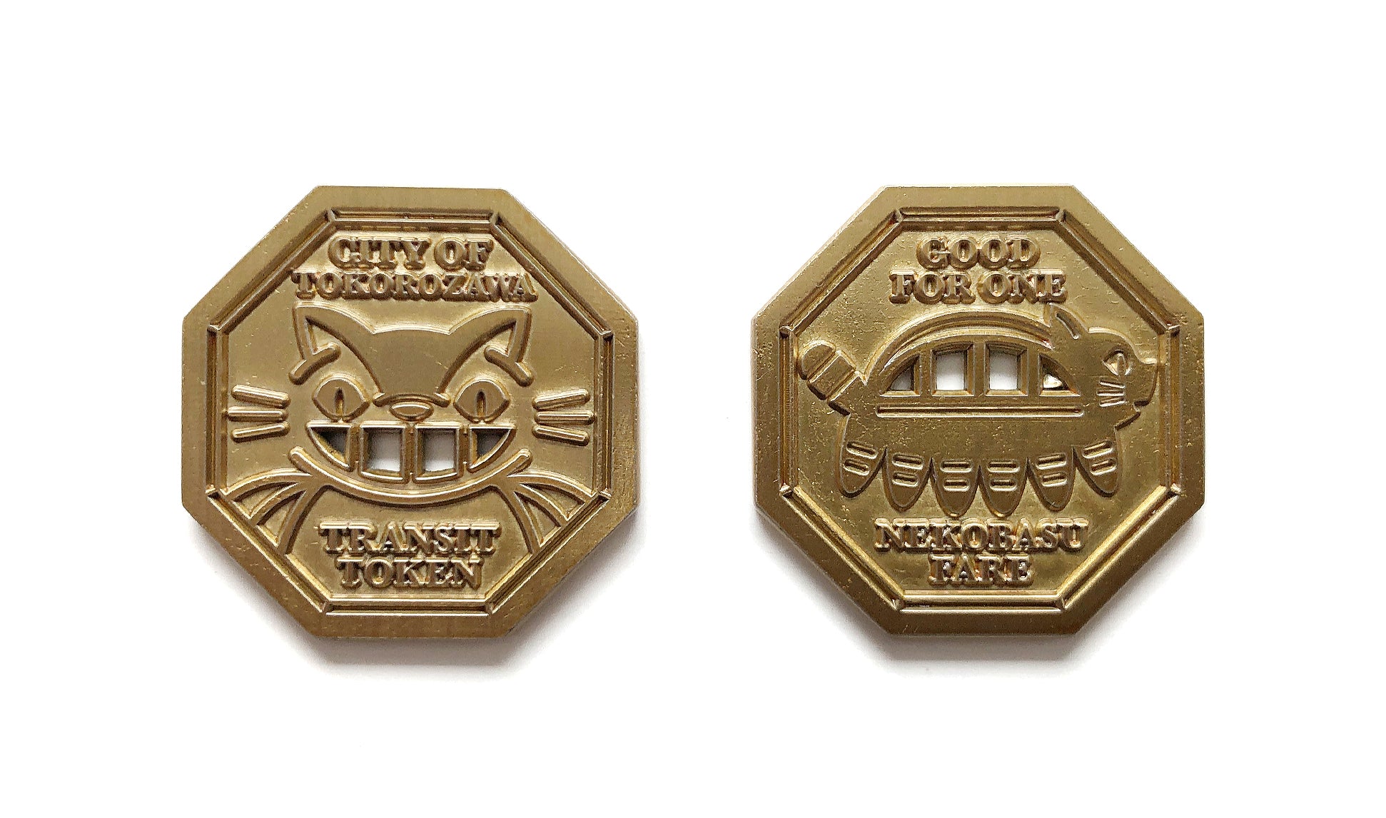 Bruce Yan - "Nekobasu Fare" Antique Gold Token - Spoke Art