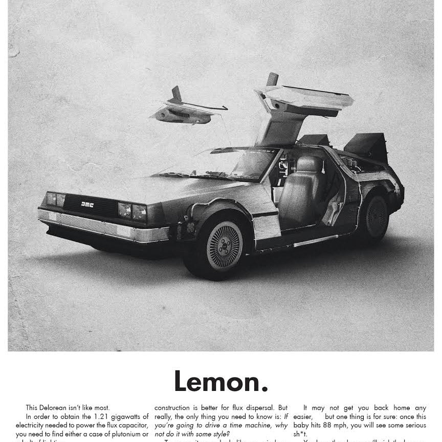 “Lemon - Delorean" - Spoke Art