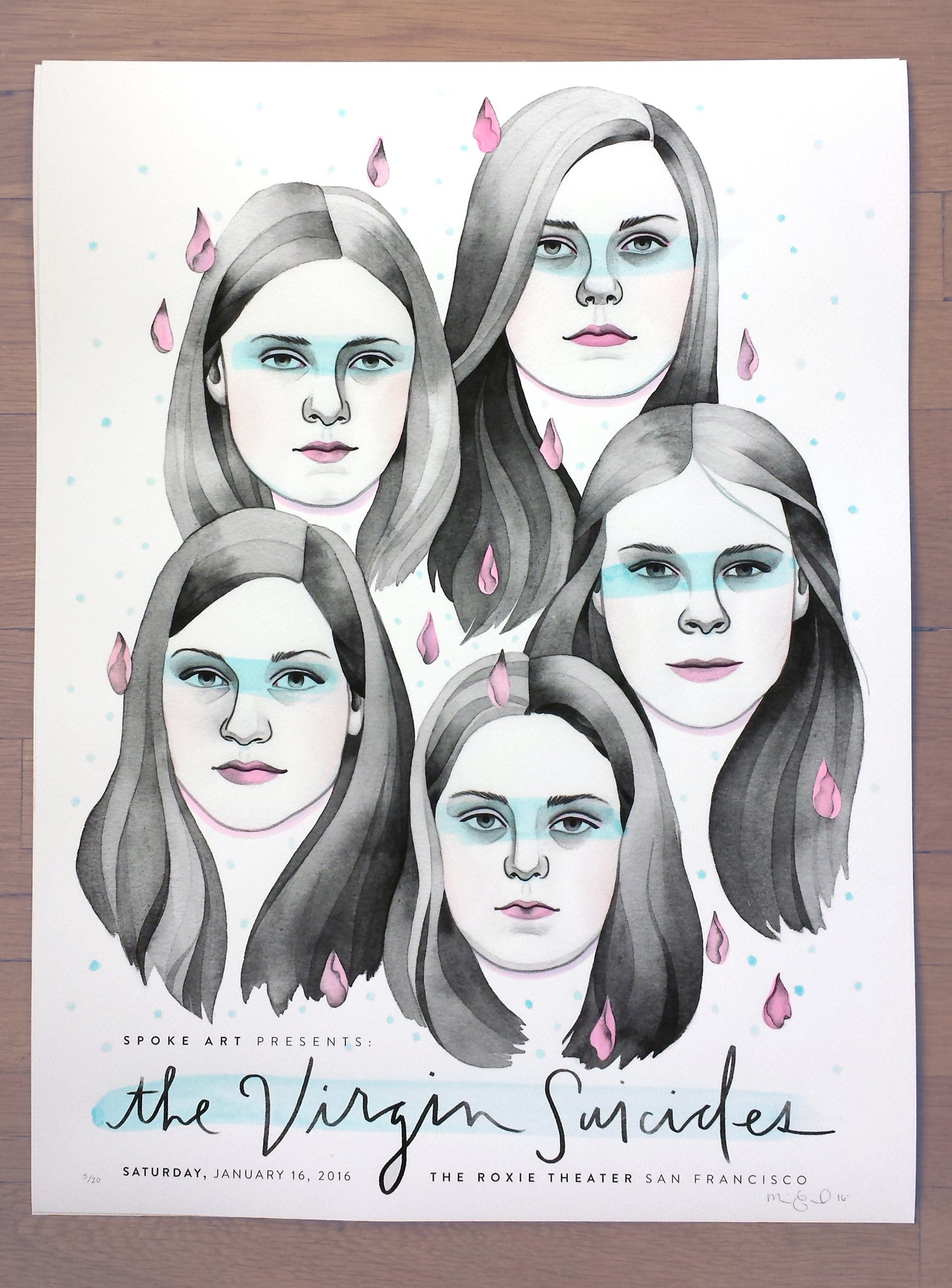 Monica Garwood - "The Virgin Suicides" - hand embellished print - Spoke Art