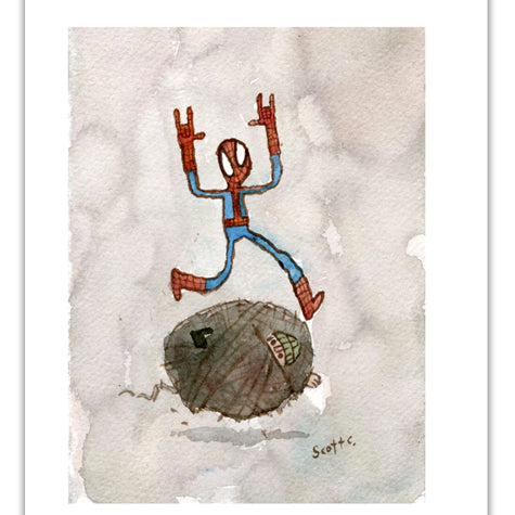 Scott C. - "Web Slinger Upon Ball" - Spoke Art
